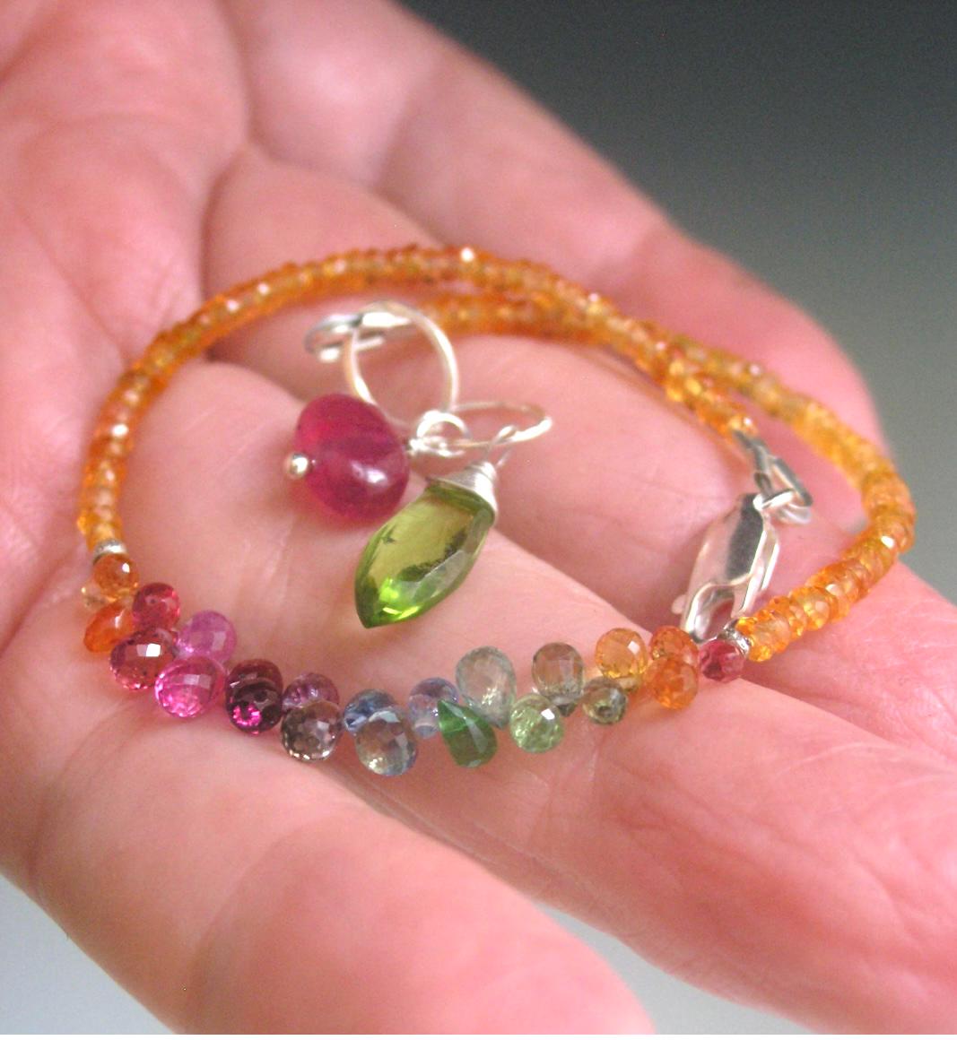 Skinny Rainbow Sapphire Bracelet