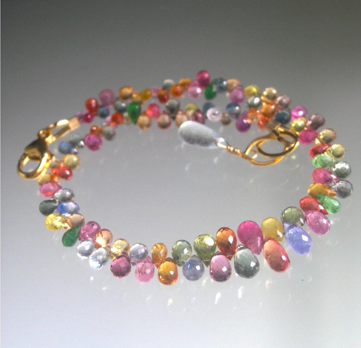 Rainbow Confetti Sapphire Bracelet