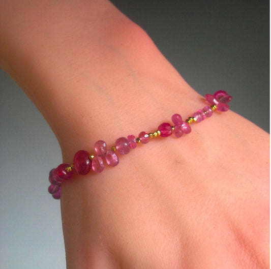 Pink Sapphire Gold Vermeil Bracelet