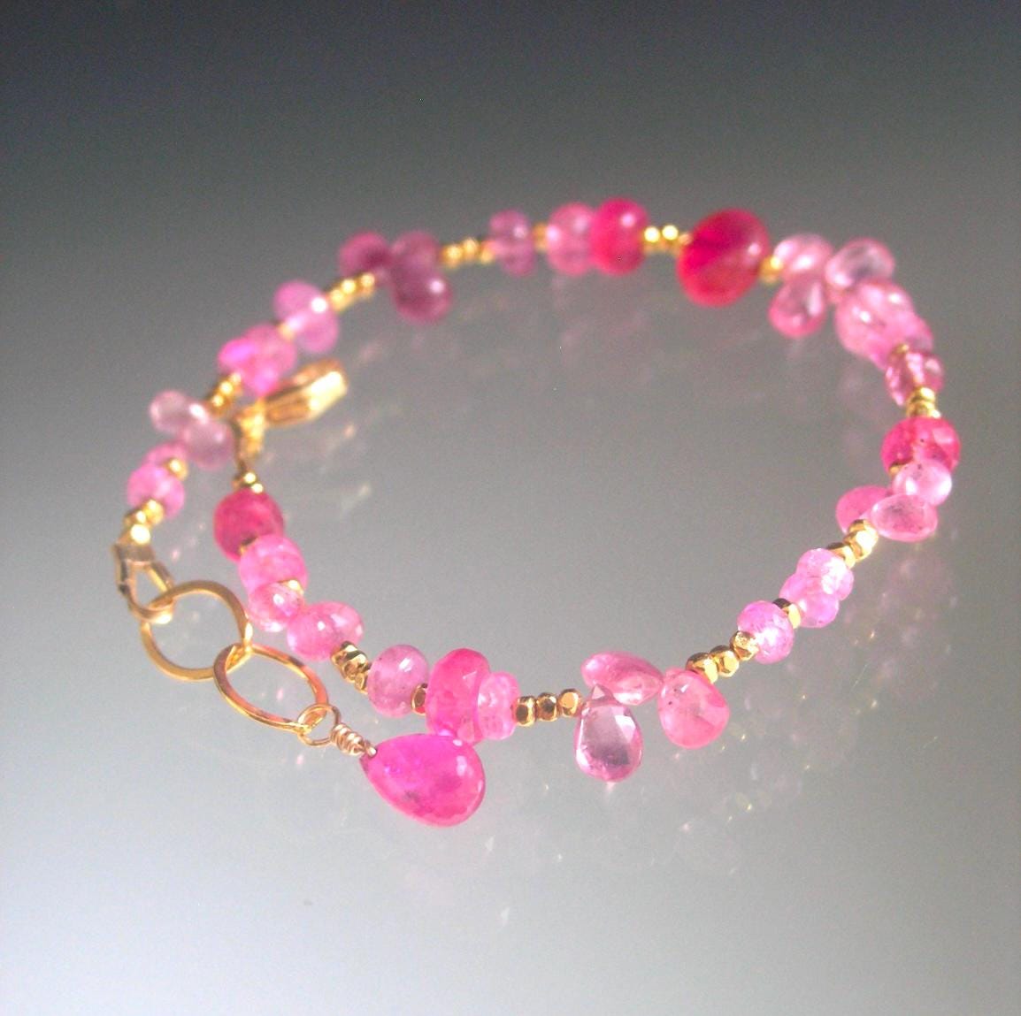 Pink Sapphire Gold Vermeil Bracelet