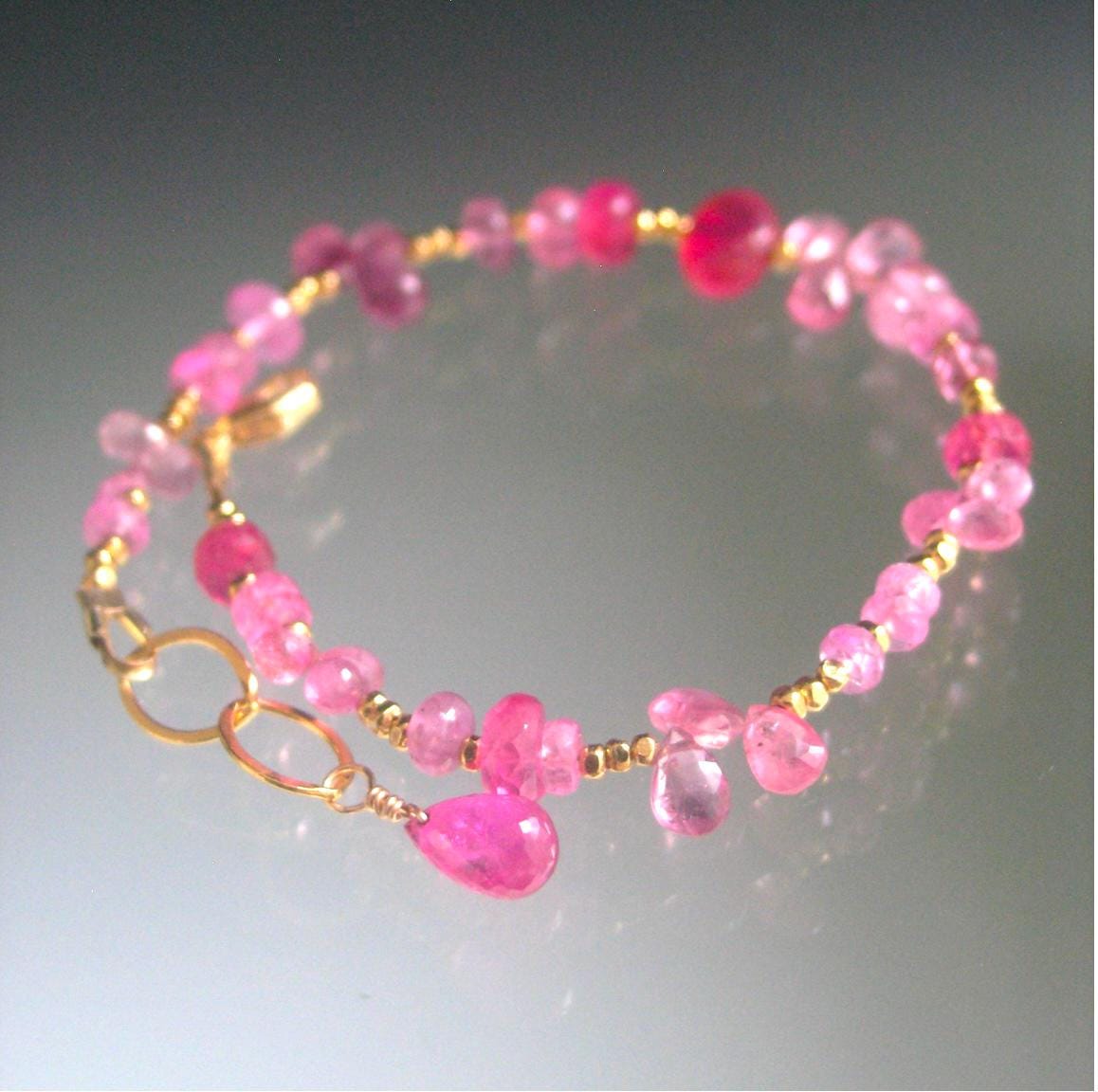 Pink Sapphire Gold Vermeil Bracelet