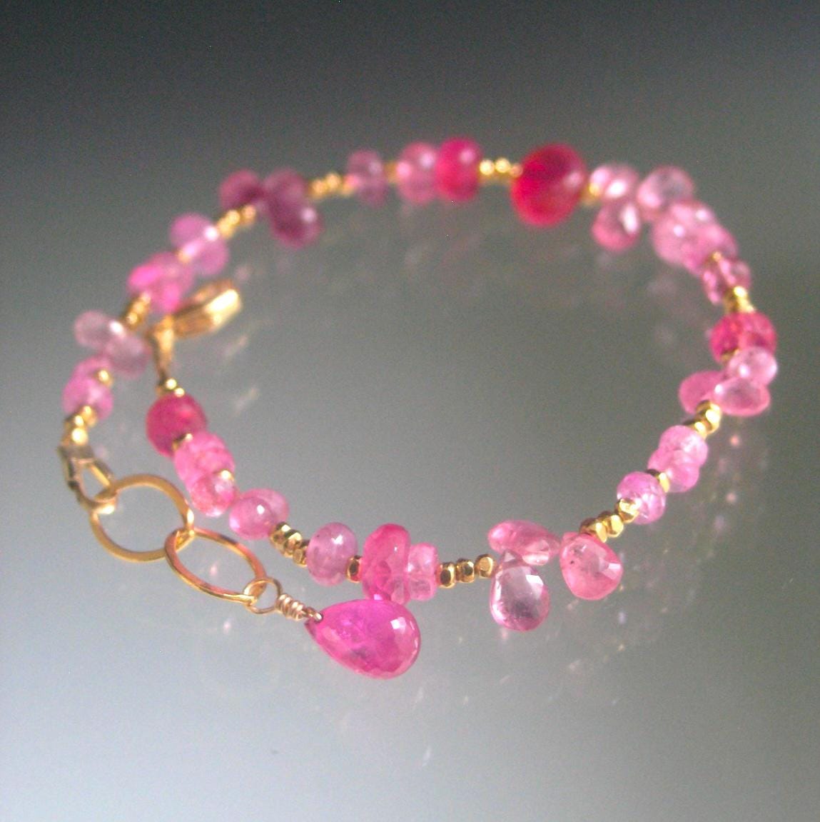Pink Sapphire Gold Vermeil Bracelet