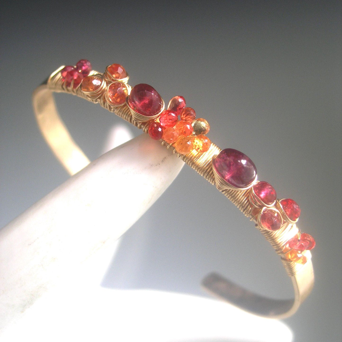 Sapphire Spinel 14k Gold Filled Cuff