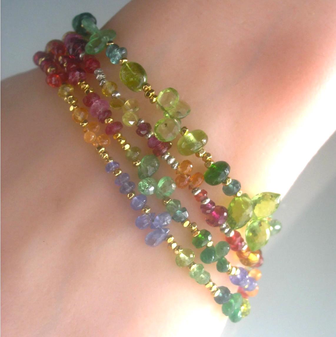 Vermeil Rainbow Gemstone Bracelet