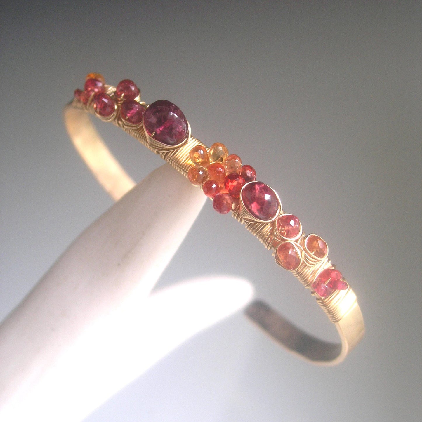 Sapphire Spinel 14k Gold Filled Cuff