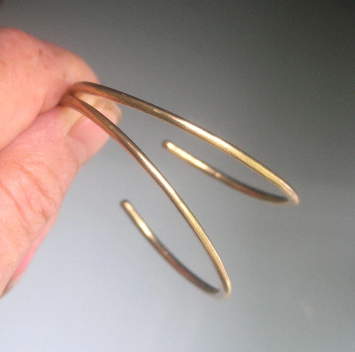 Pair of Hand Wrought 14k Gold Filled Cuff