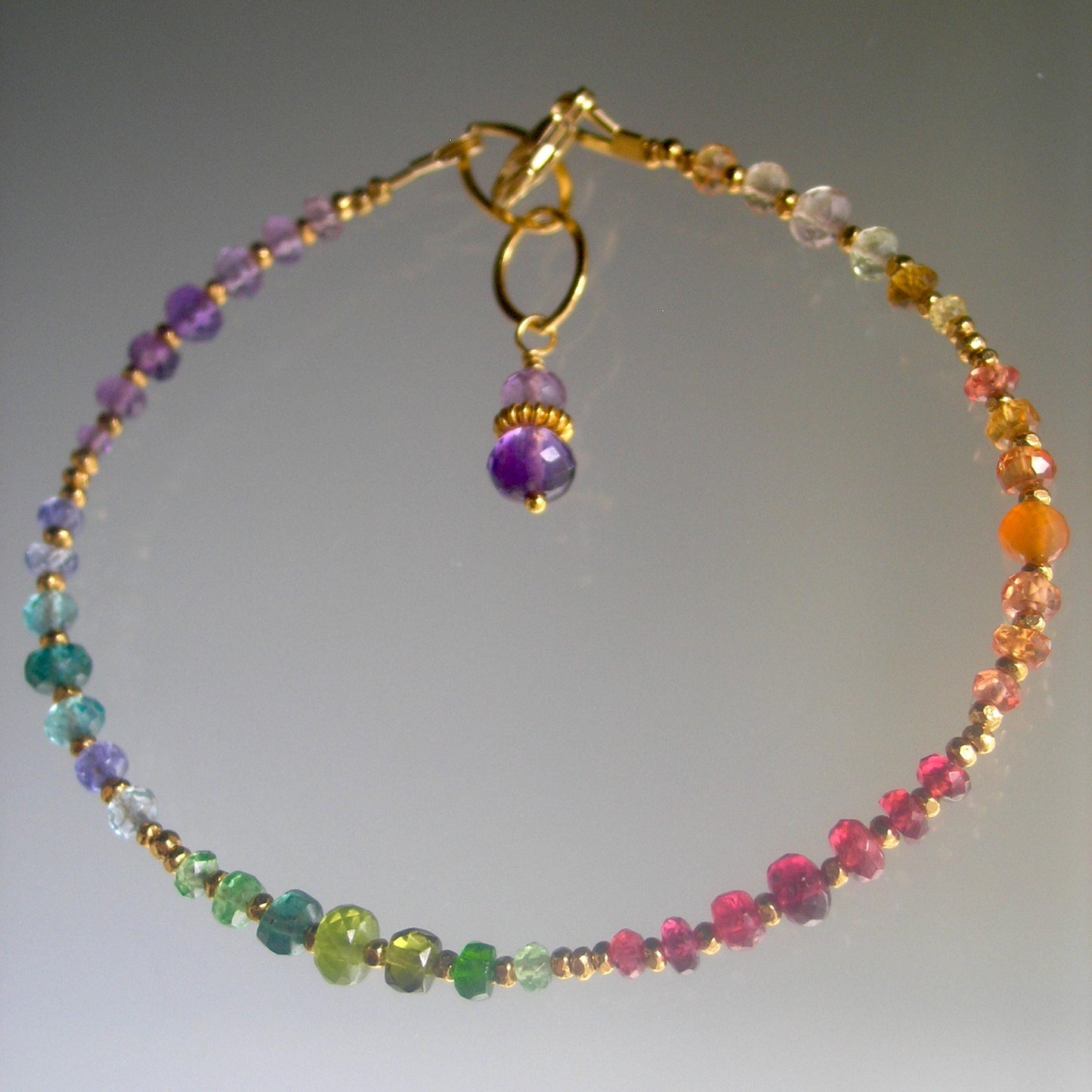 Rainbow Gemstone Beaded Bracelet