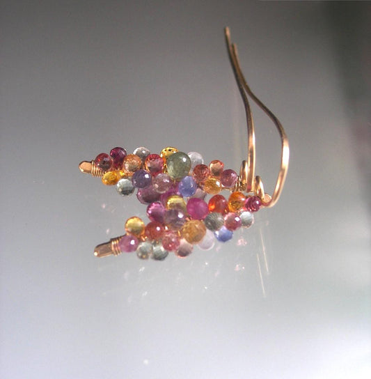 Small 14k Gold Filled Pastel Sapphire Earrings