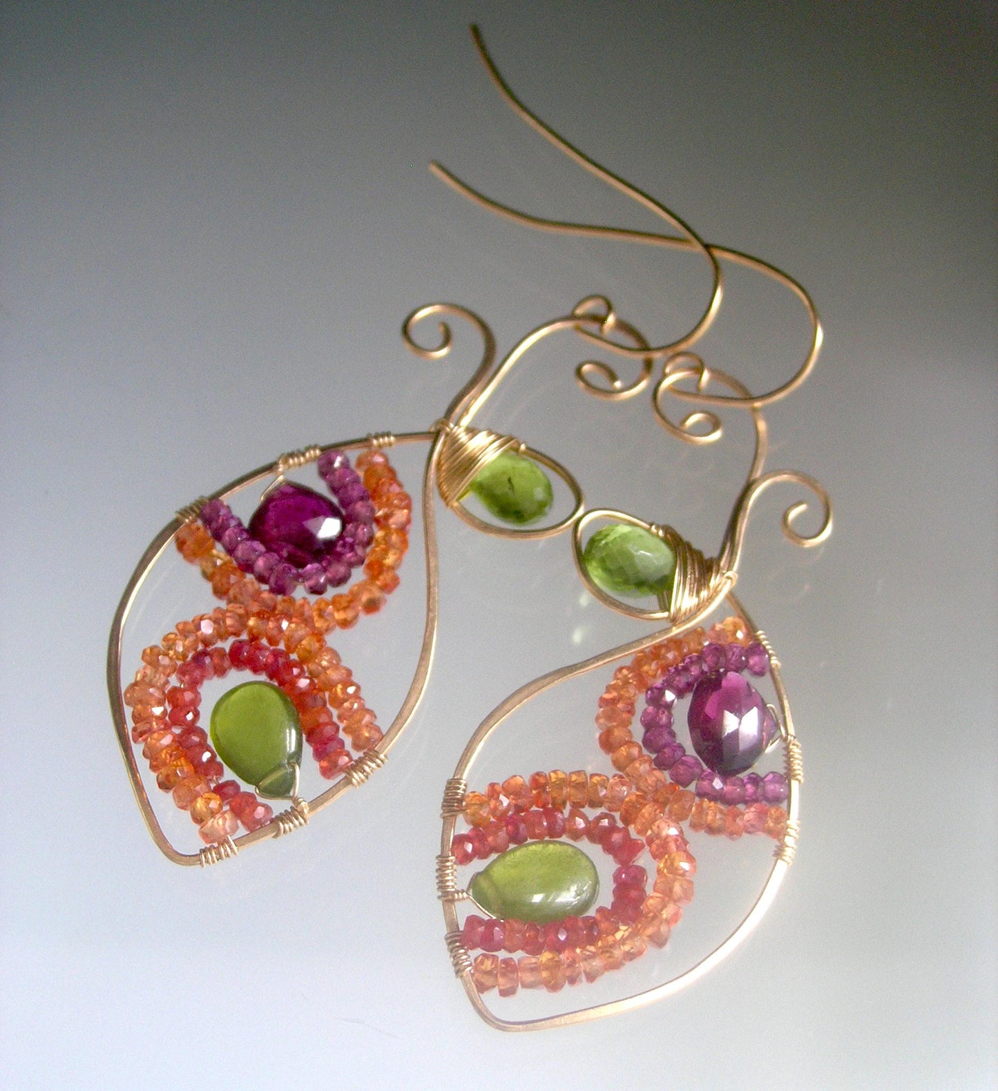 Mosaic Sapphire Sculptural Earrings