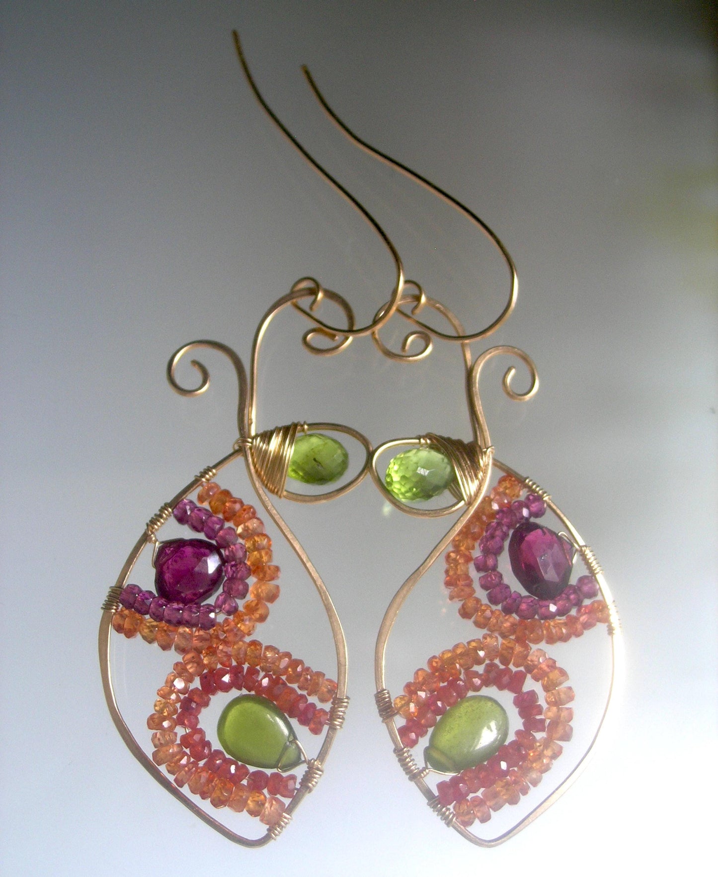 Mosaic Sapphire Sculptural Earrings