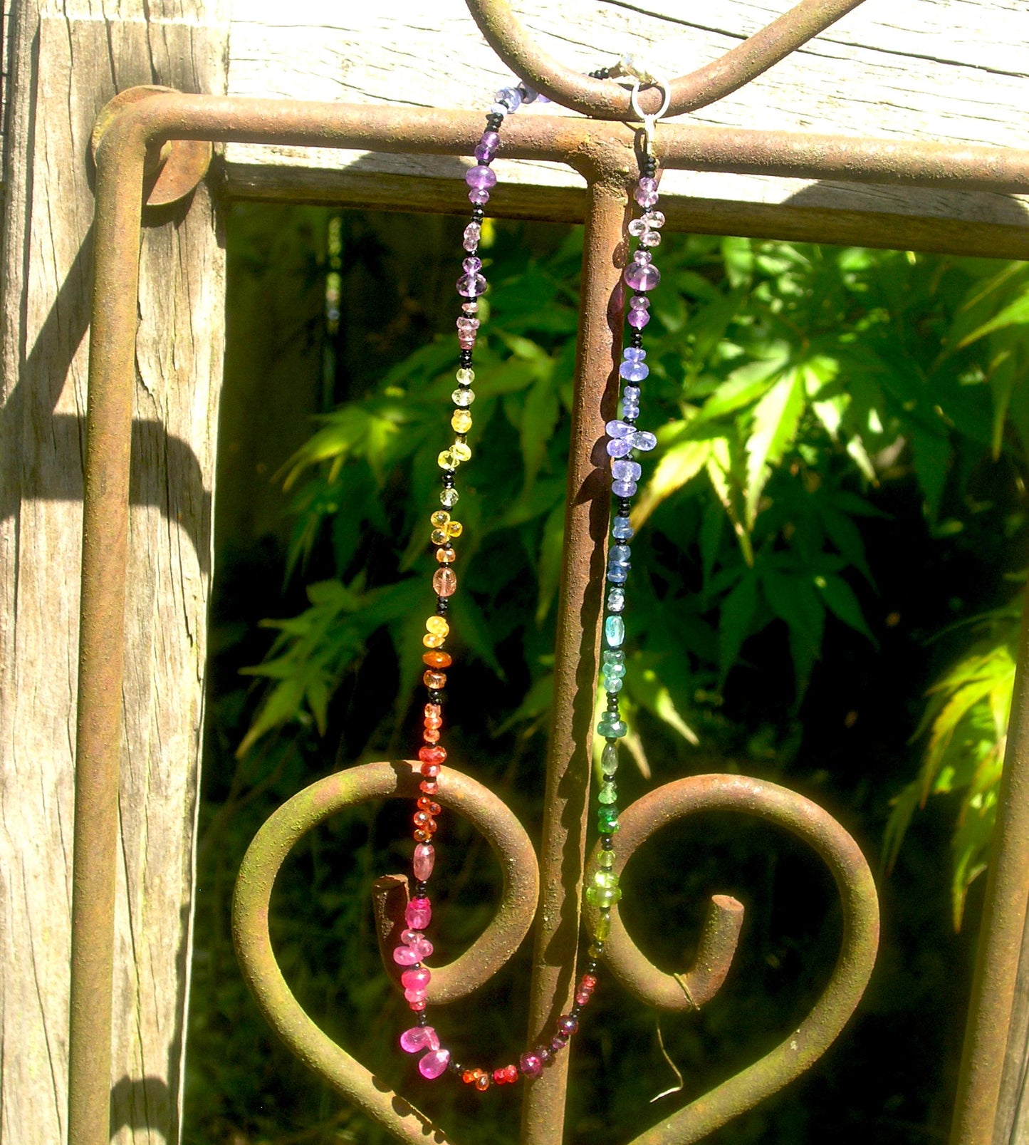 Midnight Rainbow Gemstone Necklace